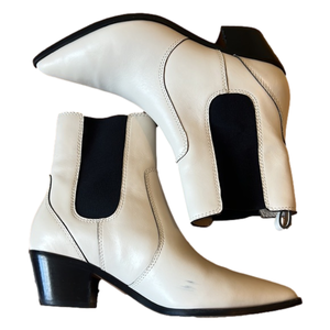 PAIGE Willa Leather Heeled Ankle Boots Pointed Toe Western Size 8.5